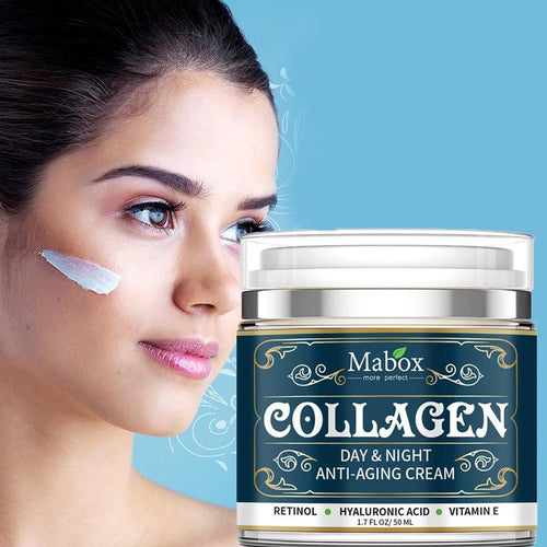 Collagen Anti-Aging Cream with Hyaluronic Acid, Retinol, and Vitamin E - Wazzi's Wear