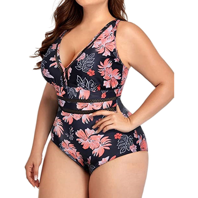 Women's One Piece Swimsuit with Mesh S-5XL - Wazzi's Wear