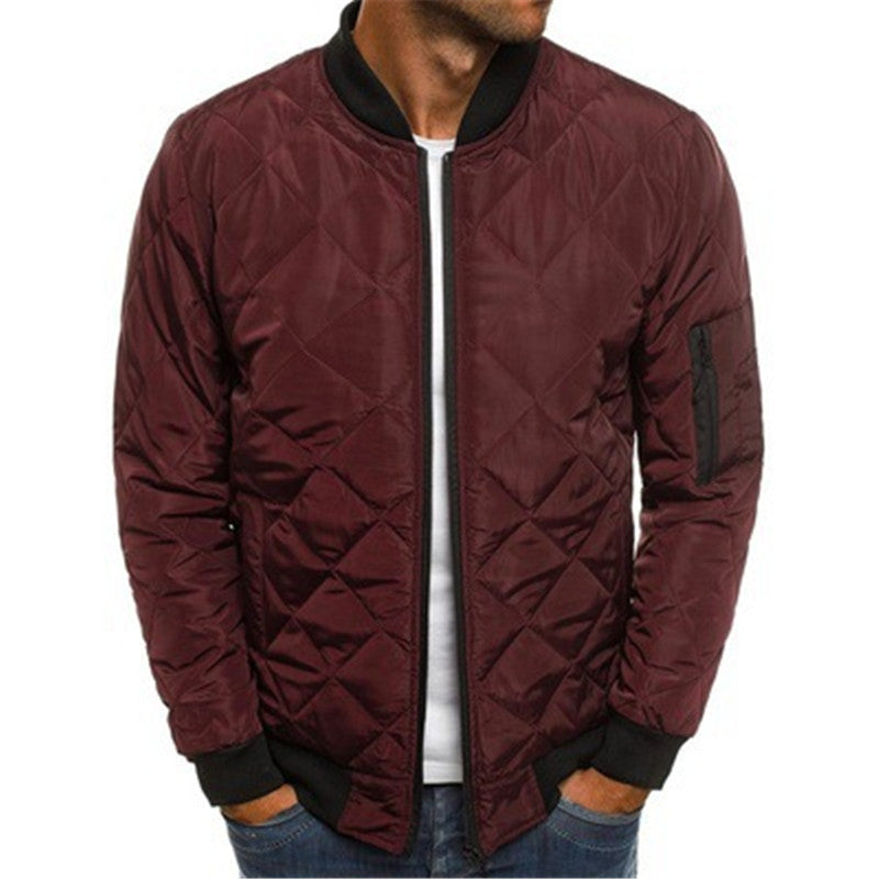Men’s Solid Color Zippered Jacket in 6 Colors S-3XL - Wazzi's Wear