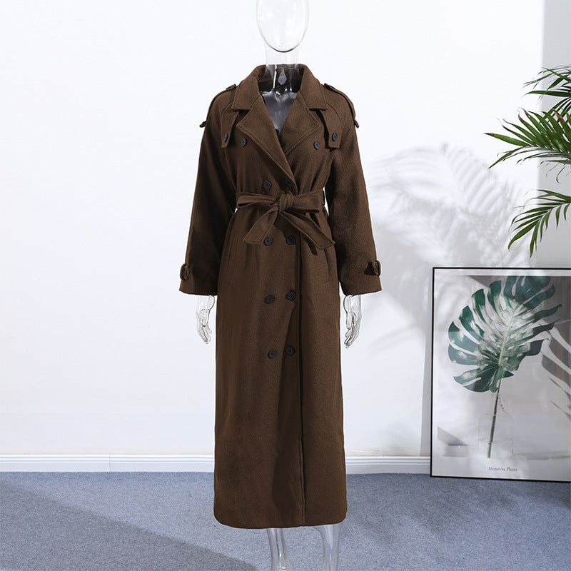 Elegant Wool Long Coat New Casual-style Outerwear
