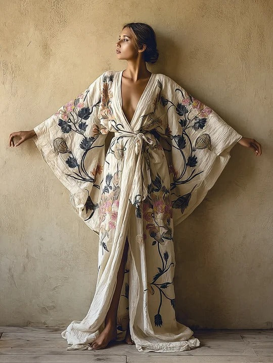 Cross-Border 3D-Printed Womens Robe For Foreign Trade