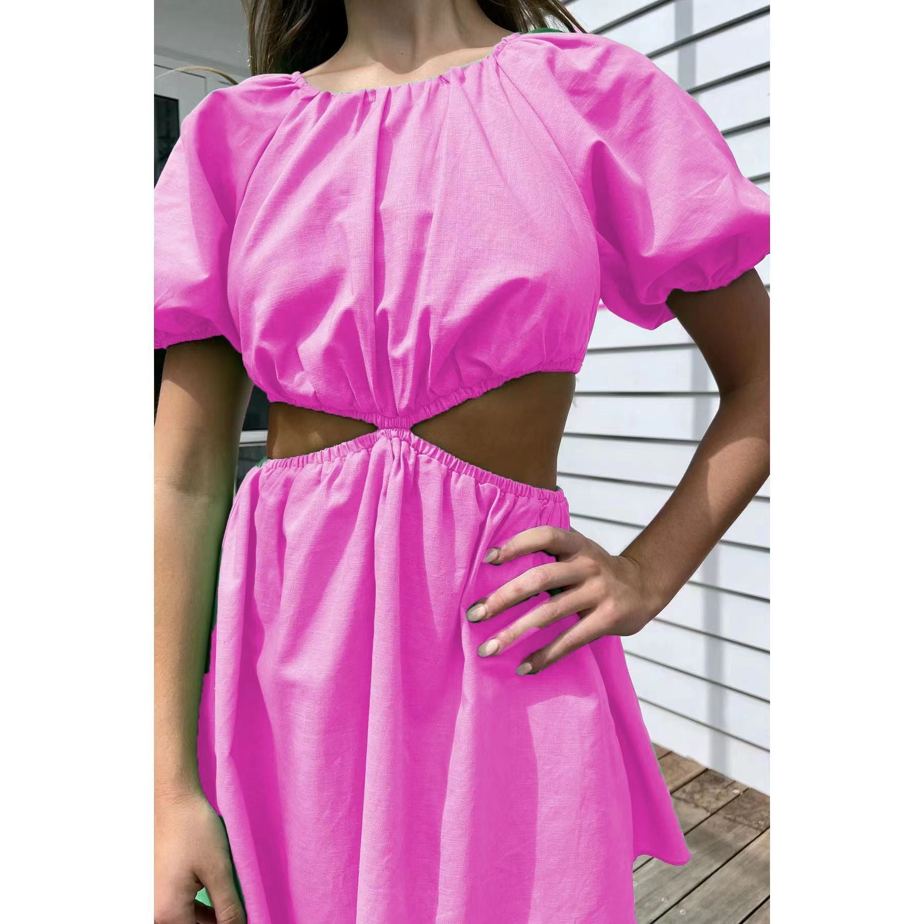 Fresh Women's Clothing Sweetheart Collar A- Line Skirt Dress