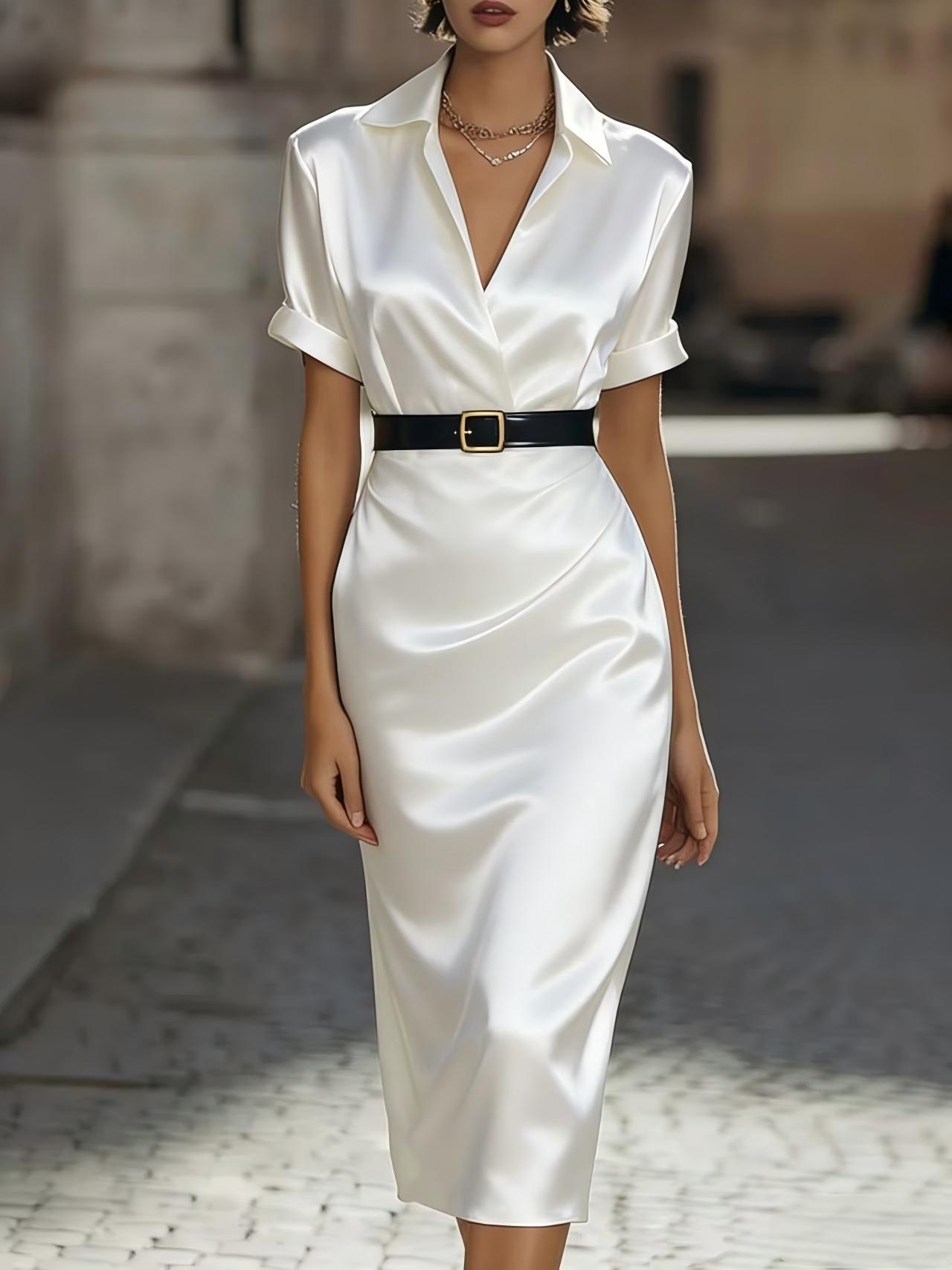 Women's Slim-fit Waist-cinching Dress