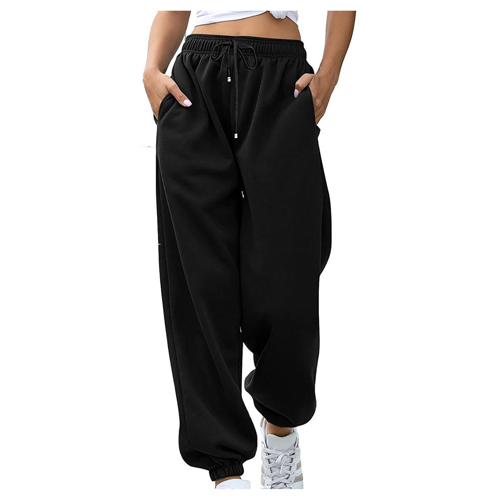 Women's Loose Fit Cuffed Sweatpants with Pockets