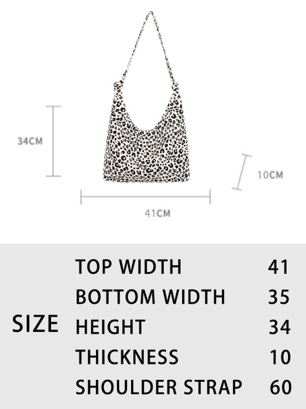 Leopard Print Canvas Shoulder Bag