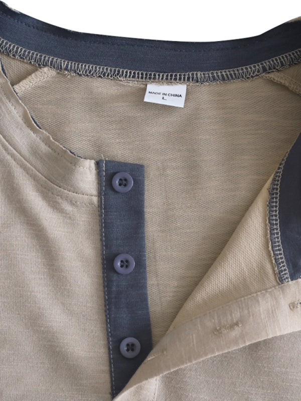 Men’s Short Sleeve Top with Button Collar
