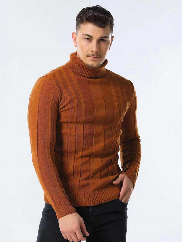 Men's Long Sleeve Knit Turtleneck Sweater