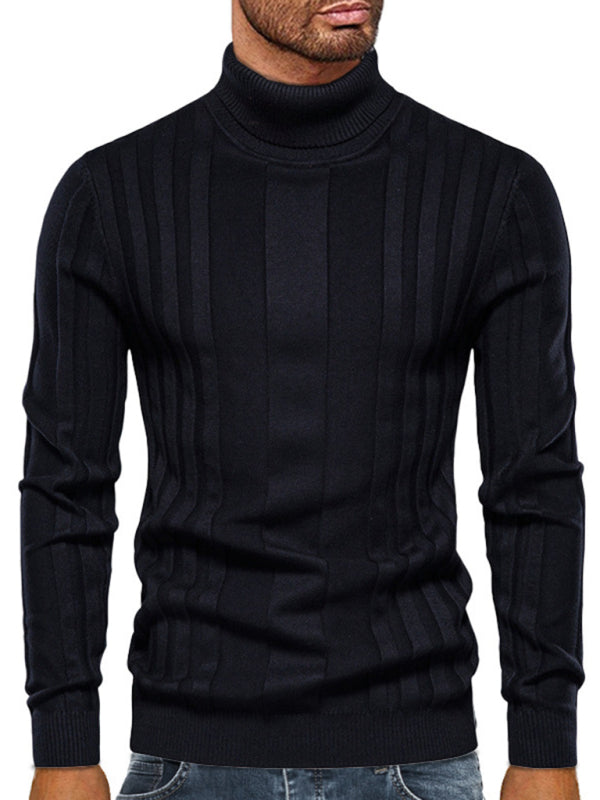 Men's Long Sleeve Knit Turtleneck Sweater