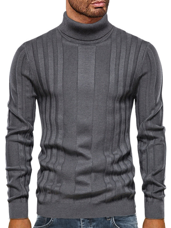 Men's Long Sleeve Knit Turtleneck Sweater