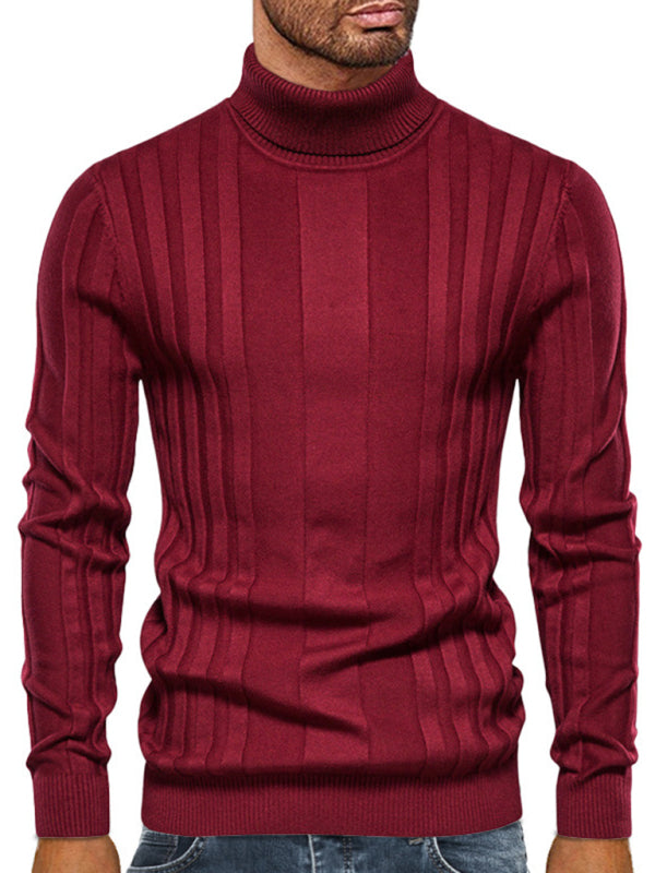 Men's Long Sleeve Knit Turtleneck Sweater