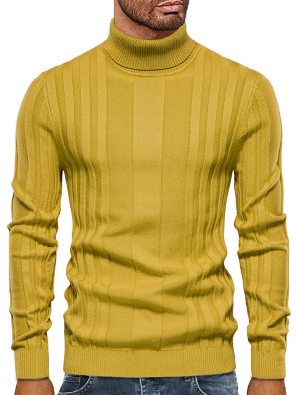 Men's Long Sleeve Knit Turtleneck Sweater