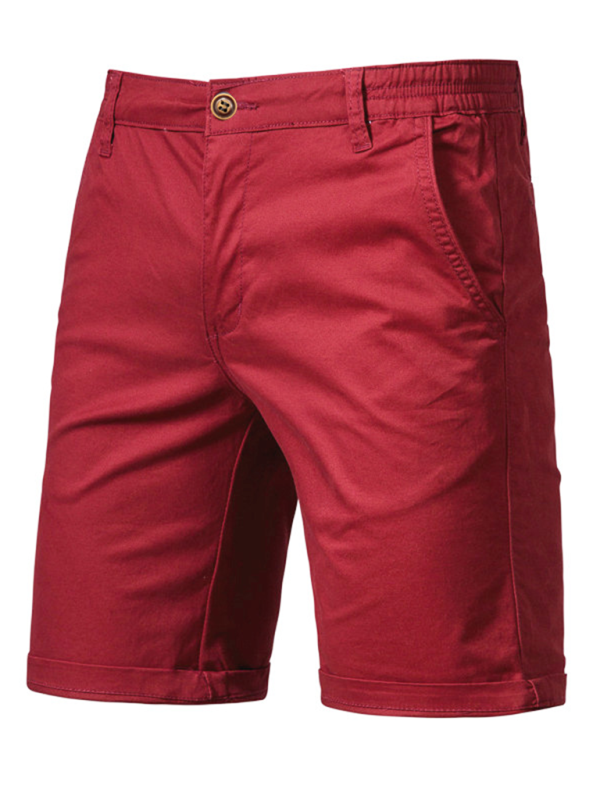 Casual Solid Colour Men’s Shorts with Pockets