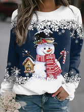 Load image into Gallery viewer, Women&#39;s Christmas Snowman Long Sleeve Top L/XL - Wazzi&#39;s Wear