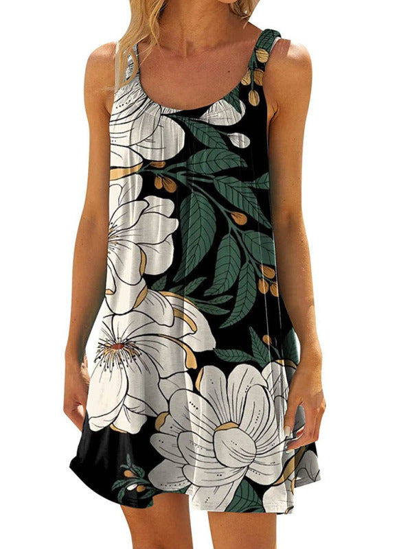 Women’s Sleeveless Dress in 10 Colors and Patterns Sizes 2-18 - Wazzi's Wear