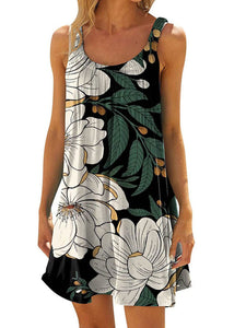 Women’s Sleeveless Dress in 10 Colors and Patterns Sizes 2-18