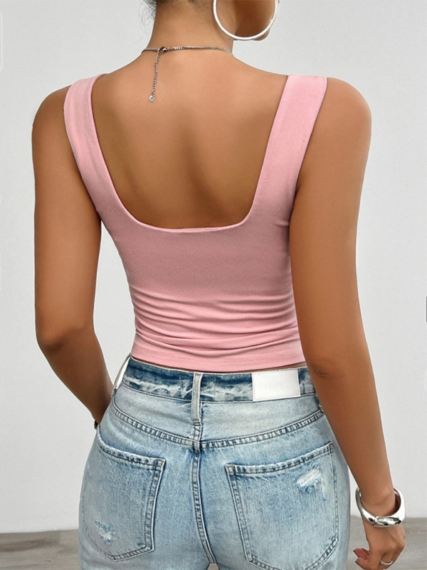 Women’s Slim Fit Sleeveless Cropped Tank Top