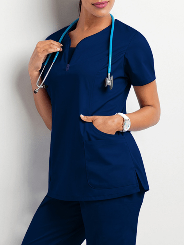 Women’s Scrubs with Short Sleeve Top and Jogger Pants