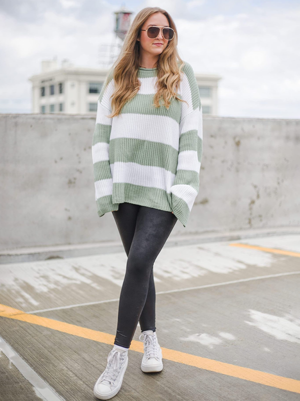 Women’s Long Sleeve Striped Sweater