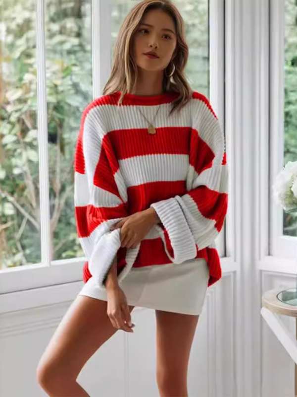 Women’s Long Sleeve Striped Sweater