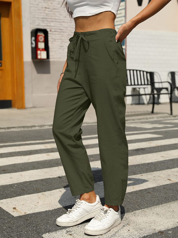 High Waist Straight Leg Pants