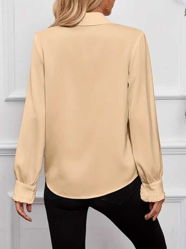 Women’s Long Sleeve Ruffled Blouse