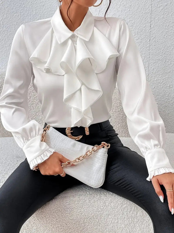 Women’s Long Sleeve Ruffled Blouse