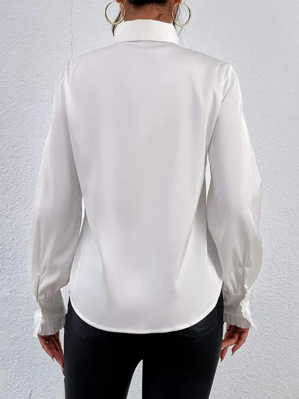 Women’s Long Sleeve Ruffled Blouse