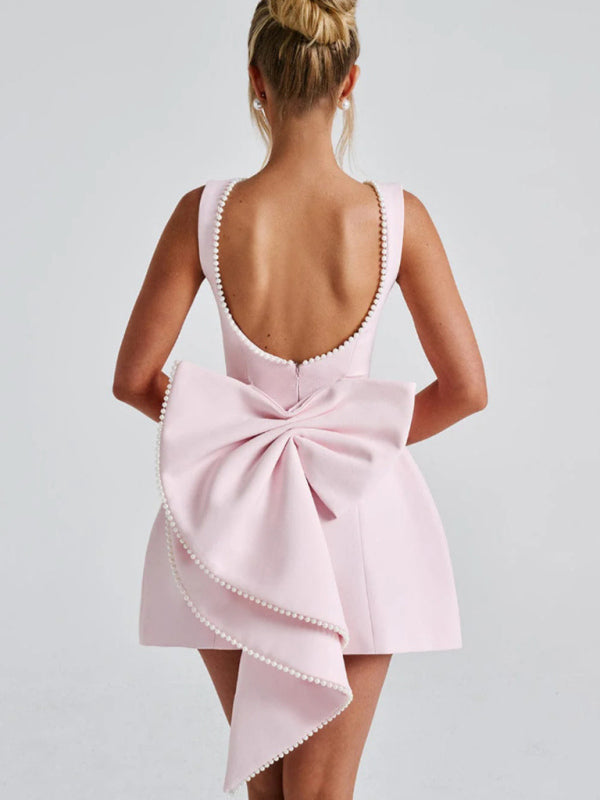 Short Skirt A-Line Cocktail Dress with Bow