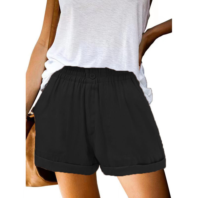 Women's Solid Casual Shorts with Pockets in 5 Colors Sizes 4-14 - Wazzi's Wear