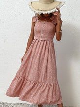Load image into Gallery viewer, Pink Ruffled Sleeveless Maxi Dress S-2XL