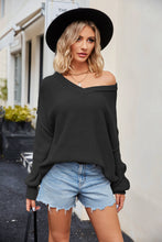 Load image into Gallery viewer, Women&#39;s V-Neck Long Sleeve Sweater in 7 Colors S-XL - Wazzi&#39;s Wear