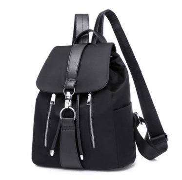 Black Designer Adjustable Backpack - Wazzi's Wear