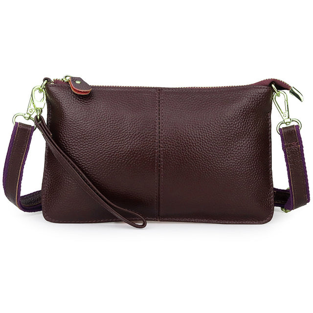 Crossbody Genuine Leather Luxury Handbag in 15 Colors - Wazzi's Wear