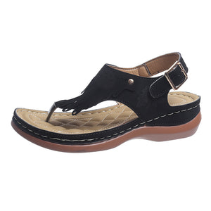 Women's Sandals with Tassels and Buckle Closure in 5 Colors