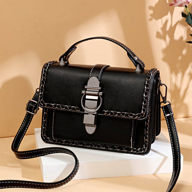 Women’s Fashion Handbag with Buckle and Shoulder Strap in 5 Colors