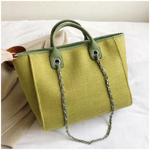Women's Solid Shoulder Chain Fashion Bag in 7 Colors