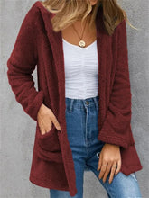 Load image into Gallery viewer, Women’s Solid Fleece Open Cardigan with Pockets in 3 Colors S-XL