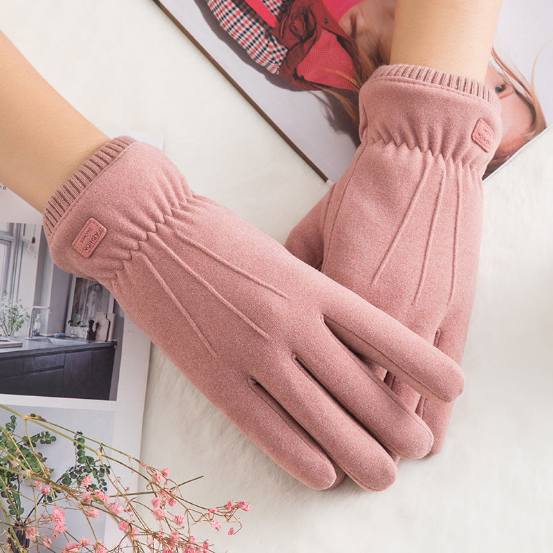 Women’s Thick Plush Warm Gloves in 4 Colors - Wazzi's Wear