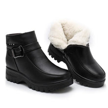 Load image into Gallery viewer, Black Thick Plush Warm Waterproof Non-slip Snow Boots For Women