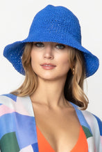 Load image into Gallery viewer, Straw Bucket Sun Hat - Wazzi&#39;s Wear