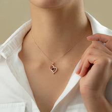 Load image into Gallery viewer, Adjustable Heart Necklace in Silver or Rose Gold - Wazzi&#39;s Wear