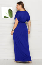 Load image into Gallery viewer, Women&#39;s Deep V Solid Maxi Dress in 7 Colors Sizes M-4X