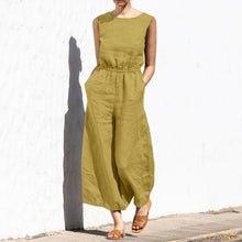 Load image into Gallery viewer, Women’s Solid Sleeveless Jumpsuit with Pockets in 9 Colors Sizes 4-30