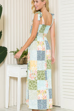 Load image into Gallery viewer, Floral Patchwork Maxi Dress with Empire Waist - Wazzi&#39;s Wear