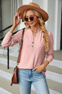 Women’s V-Neck Long Sleeve Top in 4 Colors S-XXL