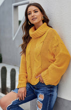 Load image into Gallery viewer, Women&#39;s Oversized Thick Knit Turtleneck Pullover Sweater in 5 Colors S-XL - Wazzi&#39;s Wear