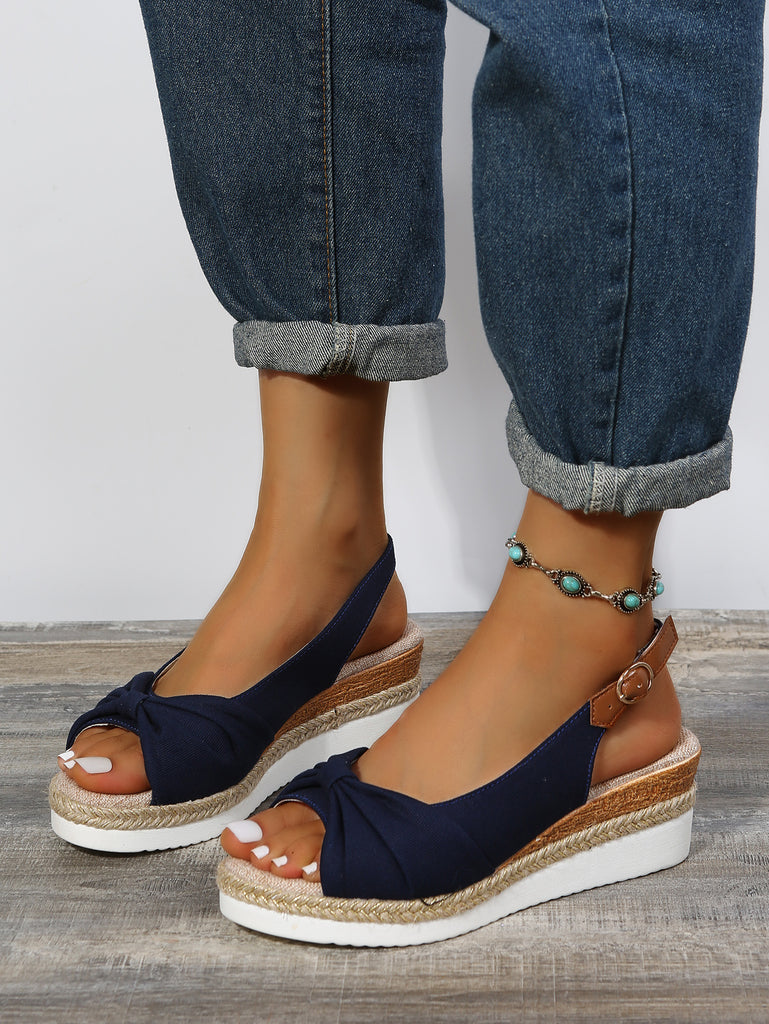 Women’s Open Toed Wedge Sandals in 4 Colors - Wazzi's Wear