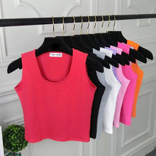 Load image into Gallery viewer, Women’s Sleeveless Round Neck Crop Top in 6 Colors S-L