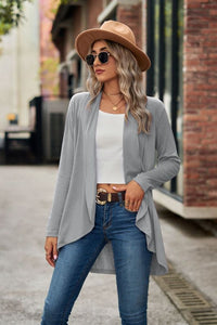 Women’s Solid Open Cardigan with Long Sleeves in 6 Colors S-XXL