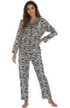 Load image into Gallery viewer, Women&#39;s Long Sleeve Satin Animal Print Pajama Set in 2 Colors S-XL